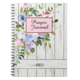 Cuaderno Diario Pink Blue Purple Floral Nombre Rezo