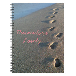 Cuaderno Diario precioso milagroso - huellas