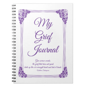 Cuaderno Diario Purple Rosa Cluster Border Grief
