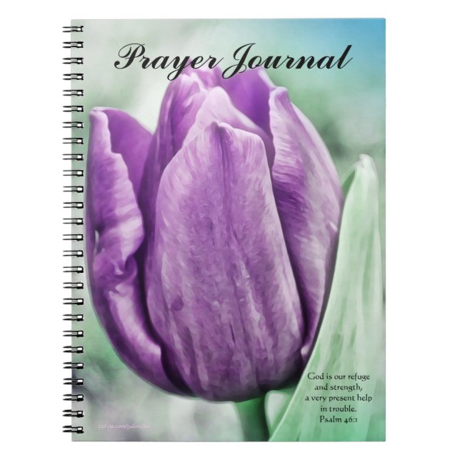 Cuaderno Diario Purple Tulip Prayer (Frente)