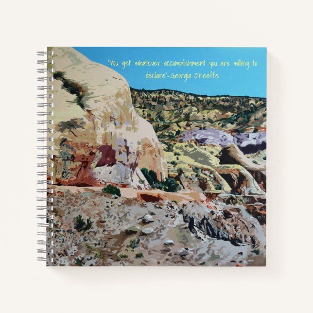 Cuaderno Diario, Rancho fantasma con cita de Georgia O'Keef (Anverso)