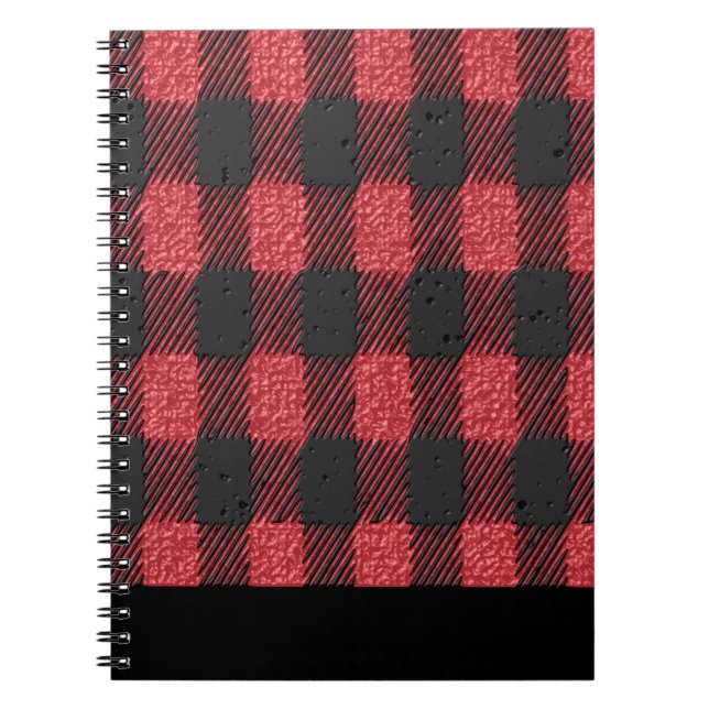 Cuaderno Diario Red & Black plaid (Frente)