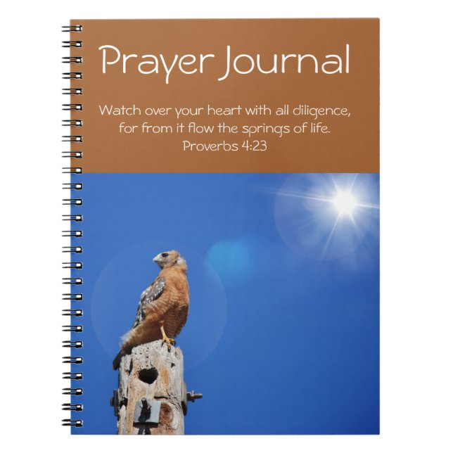 Cuaderno Diario Red Hawk Wild Bird Prayer (Frente)