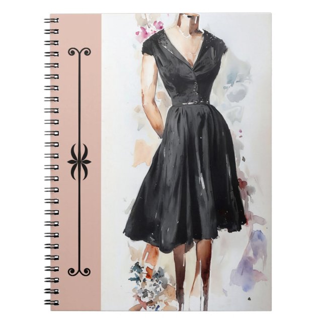 Cuaderno Diario Retro Glam Little Black Vress (LBD) (Frente)