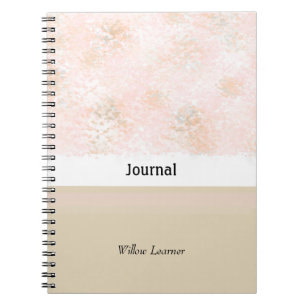 Cuaderno Diario rosa y taupe ruborizante