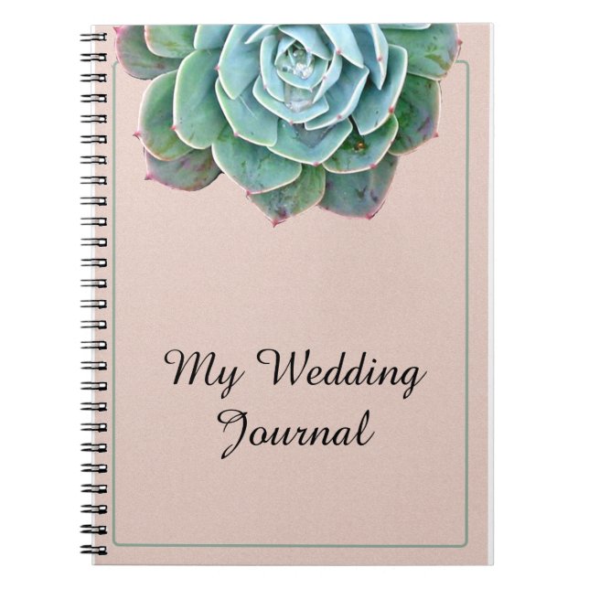Cuaderno Diario suculento de la boda de Rubor (Frente)