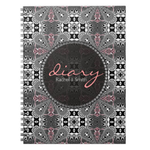 Cuaderno diario Tartán Flora Chica gótico Medivali