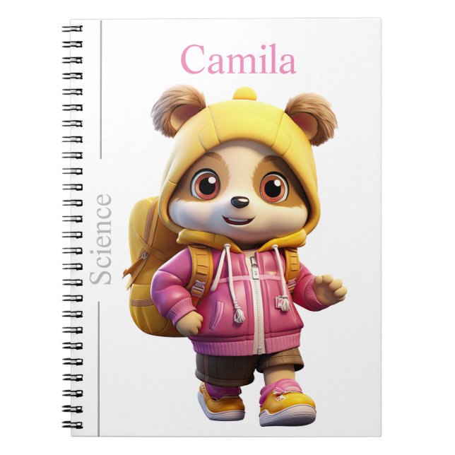 Cuaderno Diario temático del oso artístico - Suministros es (Frente)