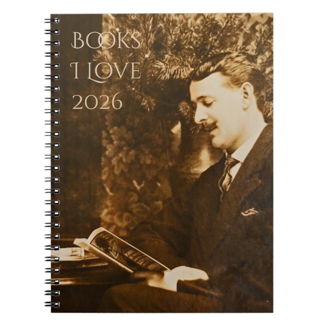 Cuaderno Diario Victoriano Gentleman Leyendo 2026 (Frente)