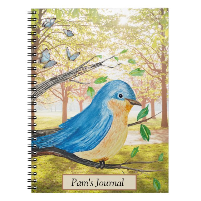 Cuaderno Diario Watercolor Bluebird (Frente)