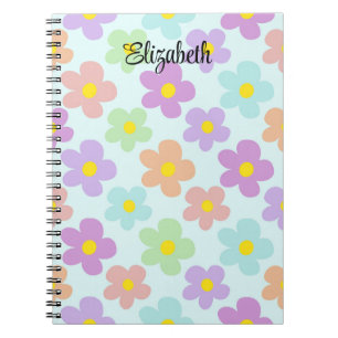 Cuaderno Diarios retro multicolor lindo y giratorio