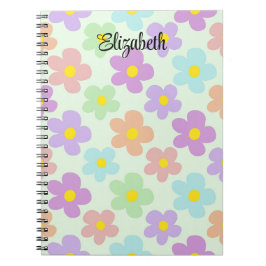 Cuaderno Diarios retro multicolor lindo y giratorio