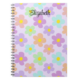 Cuaderno Diarios retro multicolor lindo y giratorio