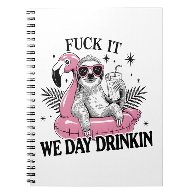 Cuaderno Días de bebida Sloth (Frente)