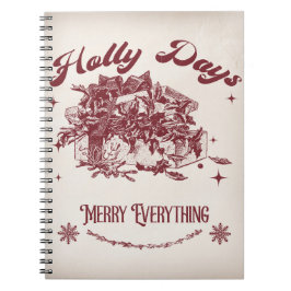 Cuaderno Días de Holly Navidad Vintage