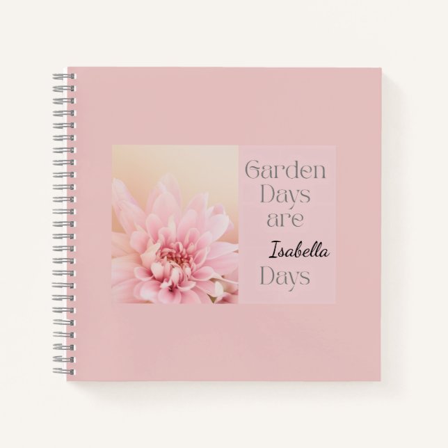 Cuaderno Días de Jardinería Personalizados, Regalo de Pasat (Anverso)
