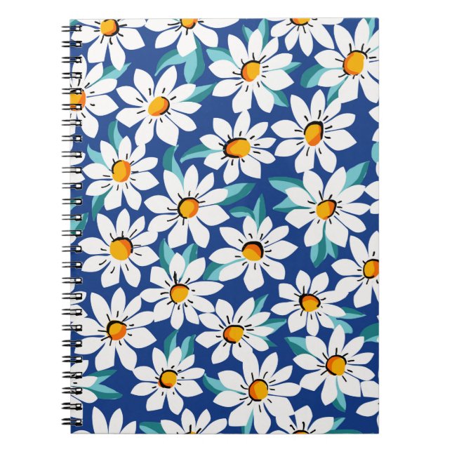 Cuaderno Días de primavera: estampado floral de moda. (Frente)