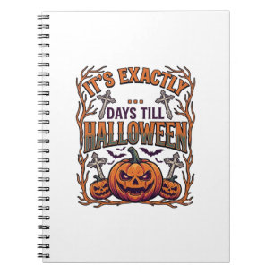 Cuaderno Días Exactos Hasta Halloween Jack Lantern Murciéla