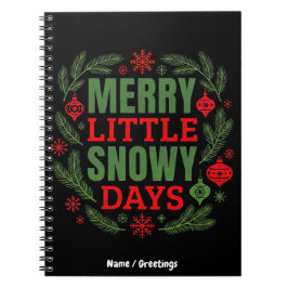 Cuaderno Días Navideños Vintage de Invierno Feliz