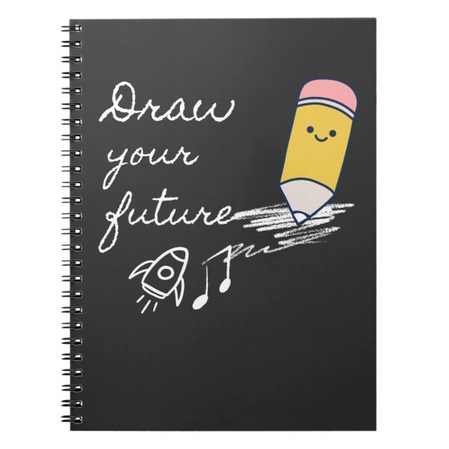 Cuaderno Dibuja tu Futuro – Diseño de Lápiz Motivacional Ad (Frente)