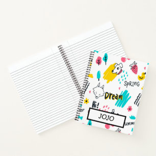 Cuaderno Dibujado a mano de color dulce