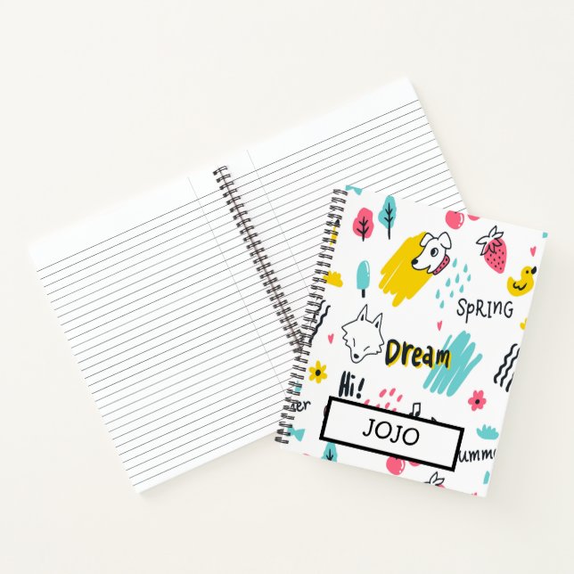 Cuaderno Dibujado a mano de color dulce (Interior)