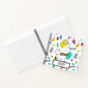 Cuaderno Dibujado a mano de color dulce