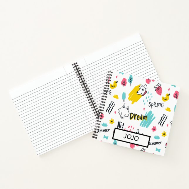 Cuaderno Dibujado a mano de color dulce (Interior)