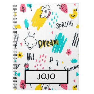Cuaderno Dibujado a mano de color dulce