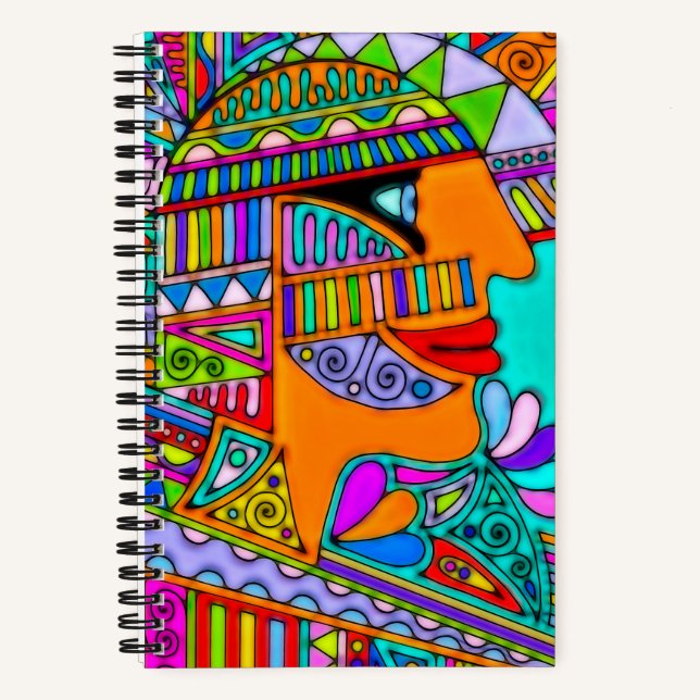 Cuaderno Dibujado a mano por EDDArt - Faraón 1 (Anverso)