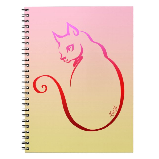 Cuaderno dibujado mano bonita de Ombre de la (Frente)