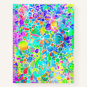 Cuaderno Dibujando Arte de Fantasía - Flores Abstractas 2