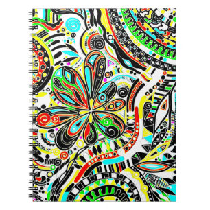 Cuaderno Dibujando Arte de Fantasía - Flores Abstractas 3