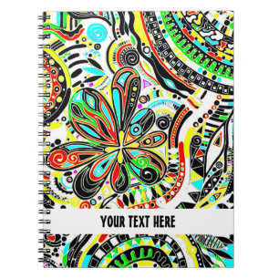 Cuaderno Dibujando Arte de Fantasía - Flores Abstractas 3