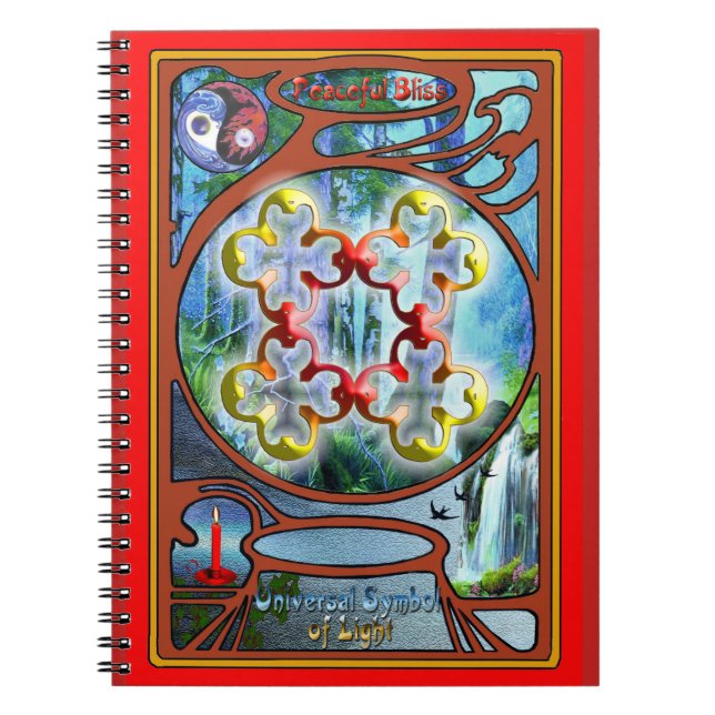 Cuaderno Dibujando en el símbolo de las colisiones pacífica (Frente)