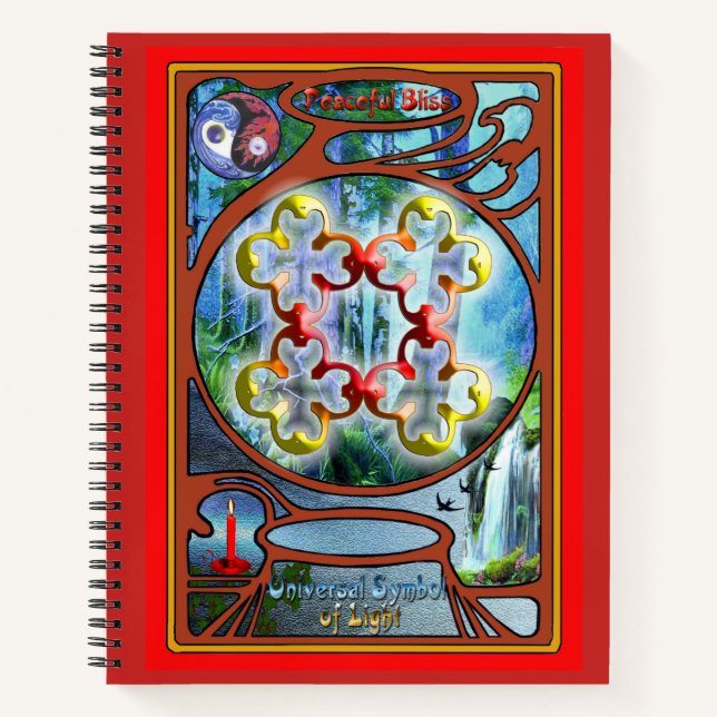 Cuaderno Dibujando en el símbolo de las colisiones pacífica (Anverso)