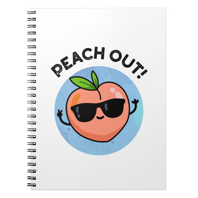 Cuaderno Dibujar Fruta Divertida Pun de Melocotón (Frente)