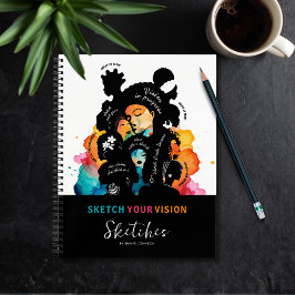 Cuaderno Dibujar tu visión SketchBook Afro Art Creativo 