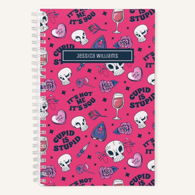 Cuaderno Dibujo adorable anti San Valentín para adolescente (Anverso)