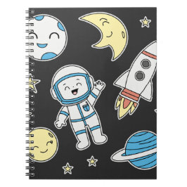 Cuaderno Dibujo animado de aventura espacial – Diseño de cu