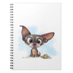 Cuaderno Dibujo animado de cachorro de Chihuahua lindo