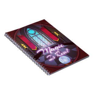 Cuaderno Dibujo animado de cita inspiradora La magia es rea