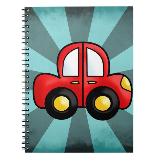 Cuaderno dibujo animado de coche (Frente)