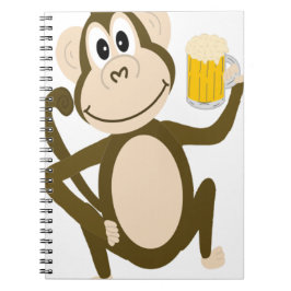Cuaderno Dibujo animado de consumición de la cerveza del