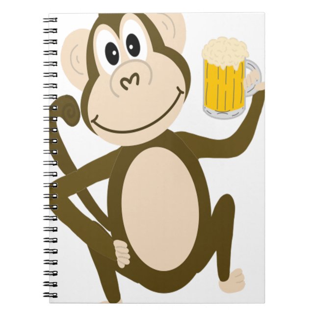 Cuaderno Dibujo animado de consumición de la cerveza del (Frente)