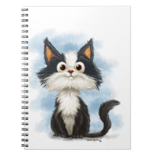 Cuaderno Dibujo animado de gato esmoquin lindo