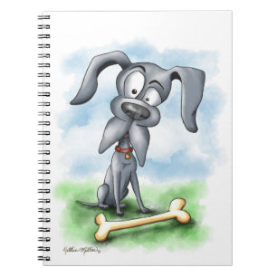 Cuaderno Dibujo animado de Gran Danés extravagante
