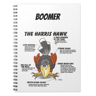 Cuaderno Dibujo animado de halcón de Harris