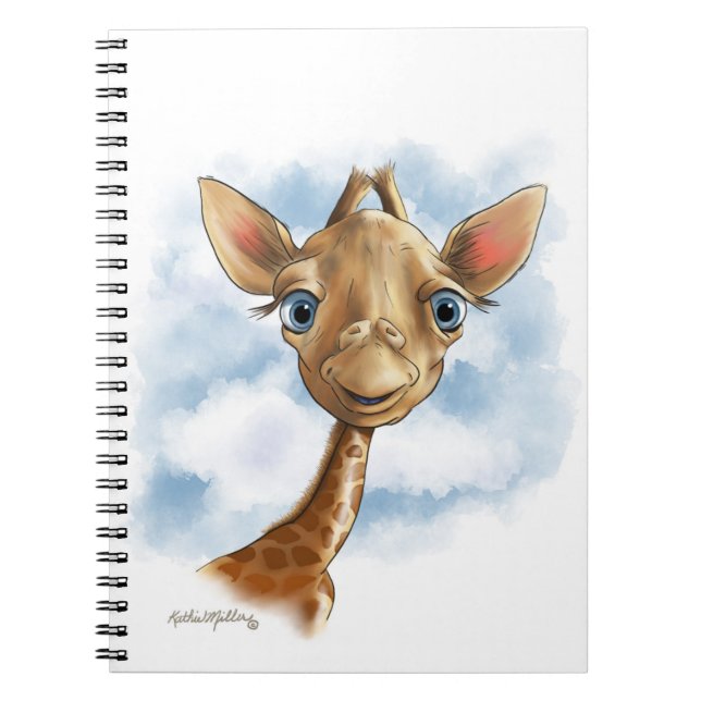 Cuaderno Dibujo Animado de Jirafa Bebé Dulce (Frente)