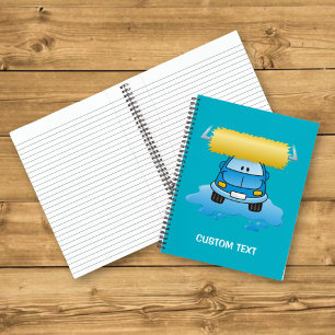 Cuaderno Dibujo animado de lavado de coches